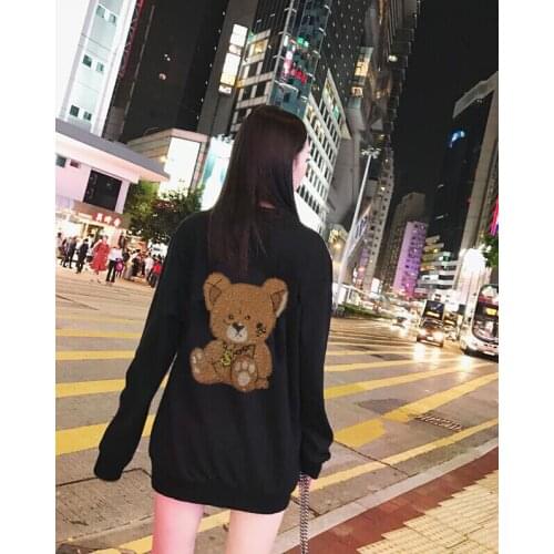 Hoodies women Hot drill Sweatshirts design big size M-3XL winter Diamond stone long sleeve Hoodies Loose design