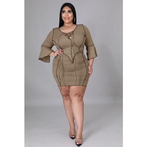 2021 Best Quality Fashion Design Women Set 2Pcs Petal Sleeve Mini Skirt