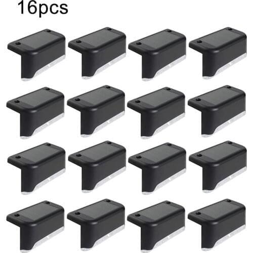 1/4/8/16pcs Solar Lights Solar Step Lights Outdoor Waterproof Led Solar Stair Fence Lamp Decoration For Patio Stairs Garden Yard
