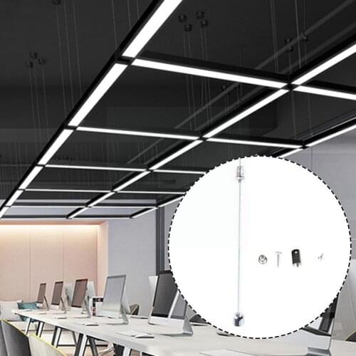 1M Adjustable Lamp Wire Rope Led Ceiling Lamp Access Kit Cable Lights Hanging Panel And Steel Hanging Wire Wires Mounting S R3W1
