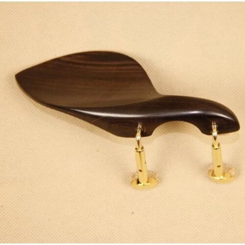 1 pc Natural Ebony wood 4/4 Violin Chinrest Violin Parts Hook Golden Clamp