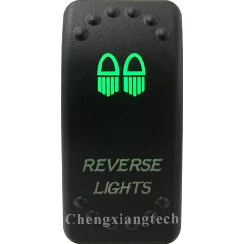 12V/24V Car Boat 3 Pins SPST ON/OFF Green & Blue Led Light Rocker Toggle Switch Reverse Lights for Carling ARB Narva 4x4