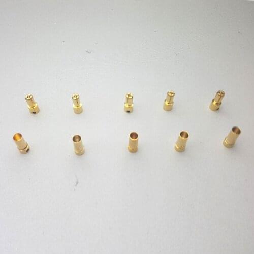 5 Pairs 3.5mm Gold-plated cross banana plug connector Male + Female for RC Motor ESC Battery Part