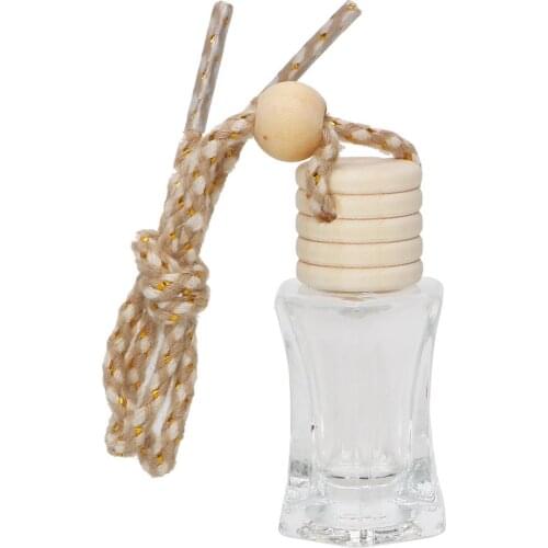 LEEPEE Car Air Freshener Empty Glass Perfume Bottle For Essential Oils Diffuser Car-styling Hanging Ornament Fragrance