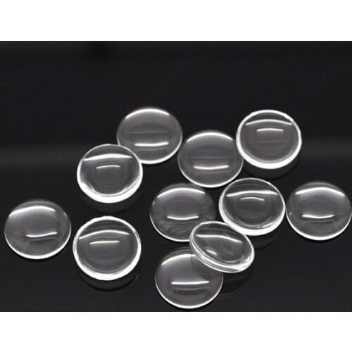 Free Shipping 50pcs Clear Round Glass Dome Seals 14mm Cabochon Scrapbook