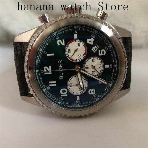 BLINGER 2021 new hot-selling luxury brand, business casual sports sapphire rubber black strap waterproof mens watch