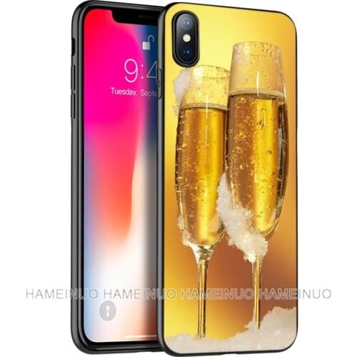 Black tpu case for iphone 5 5s SE 2020 6 6s 7 8 plus X 10 XR XS 11 pro MAX silicon cover of Beer Summer Cocktai Food