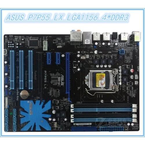 ASUS P7P55 LX desktop motherboard for intel DDR3 LGA 1156 for I3 I5 CPU 16GB P55 used mainboard PC boards