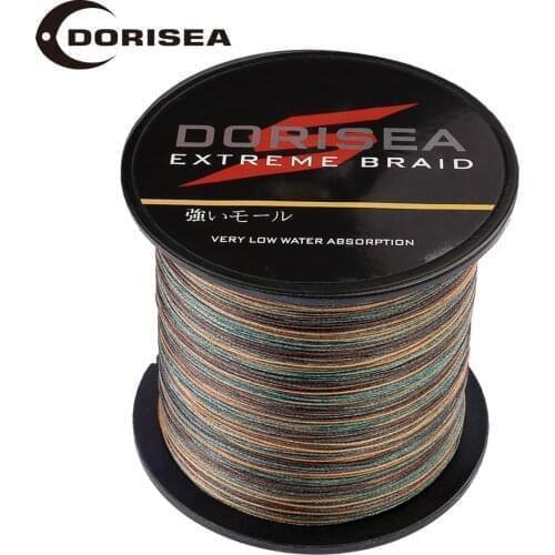 DORISEA New Camo 8 Strands Top Quality Braided Line 100M 300M 500M 1000M 1500M 2000M PE Extreme Braided Fishing Line Wire Pesca
