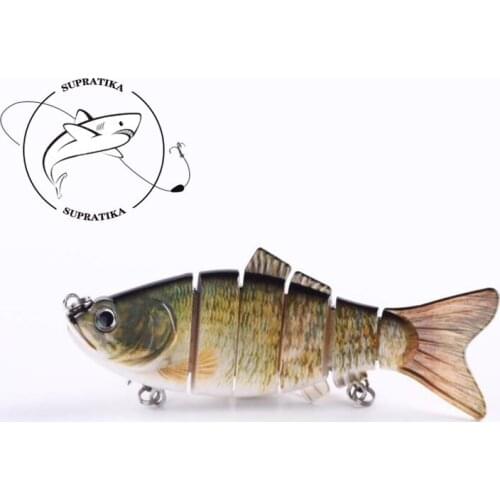 20g/10cm Artificial 6 Segments Wobblers Fishing Hard Bait 3D Eyes Anti-Corrosion Bionic Multi-Section Plastic Fishing Lures