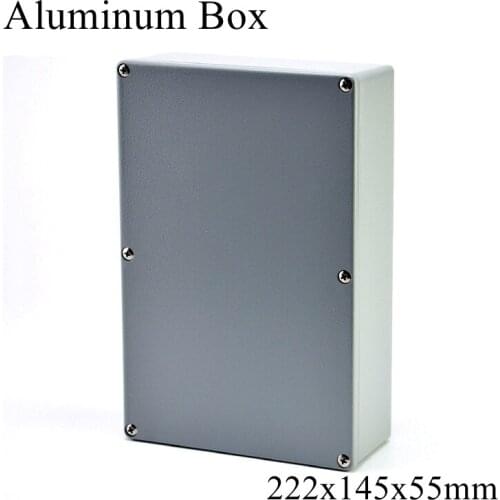 FA5 222x145x55mm IP65 Waterproof Aluminum Junction Box Electronic Terminal Sealed Diecast Metal Enclosure Case Connector