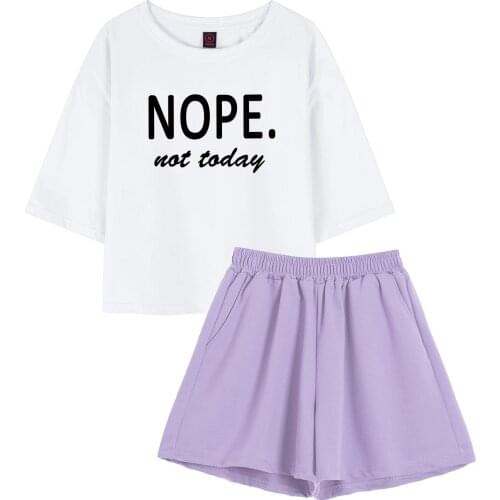 Summer Pajamas Girls Cotton Short Sleeve Loose Sleepwear Large Size T-shirt Cropped Pants Casual Two Piece Set Pyjamas Women