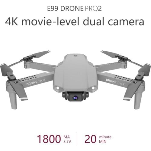 E99Pro Mini Drone 4K1080P HD Camera WiFi Fpv Air Pressure Altitude Keep Gray and Black Foldable Quadcopter RC Drone Toy
