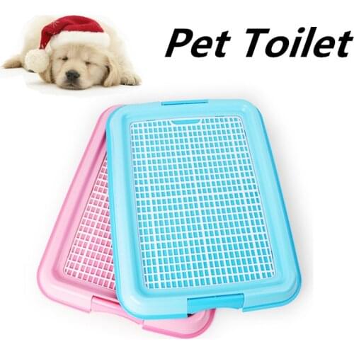 Reusable Dog Toilet Mat Plastic Mesh Puppy Training Toilet Tray Indoor Poop Litter Box for Small Dog Cat Cleaning Pet Supplies