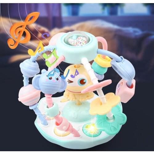 Cartoon Animal Soft Colorful Baby Rattle Ball Hand Bell Early Educational Playing Toy Baby Grasp Hand Bell Music Kids Toys Gifts