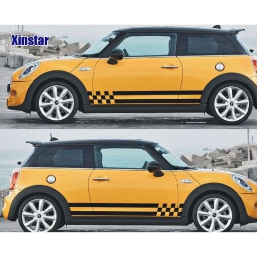 Car side strip sticker car exterior decoration for BMW Mini cooper clubman countryman R55 R56 R60 R61 F55 F56 F60