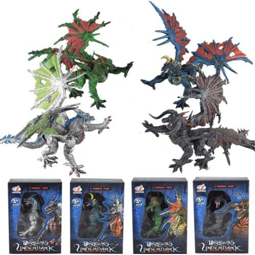 Three-dimensional assembled dinosaur model toy simulation plastic insert magic dragon parent-child puzzle ornaments