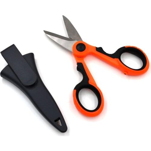 1Set Fishing Scissors&Storage Case Braid Line Lure Cutter 14cm Mini Fish Use Scissors Multifunction Portable Fishing Tools