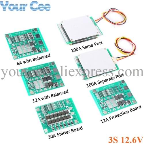 3S 12.6v Li-ion Lithium Battery Charging Board Module Protection Board Overcharge Over Discharge Overcurrent with Balance