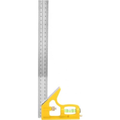 Carpenter Tools Stainless Steel Adjustable Combination Square Angle Ruler 90 Degree Woodworking Measuring Tool Angle Ruler