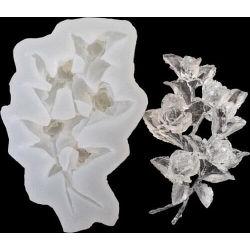 Transparent Silicone Mould Resin Decorative Craft DIY Rose Mold Epoxy Resin Molds for Jewelry