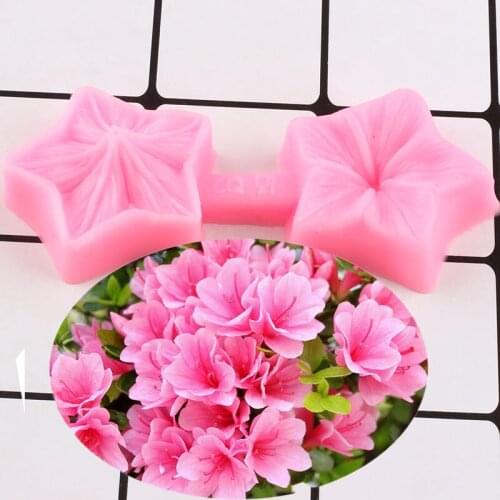 Cherry Blossom Silicone Molds Wedding Cupcake Topper Fondant Cake Decorating Tools Chocolate Baking Polymer Clay Candy Mould