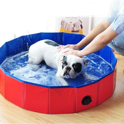 Dog Pool Foldable Dog Swimming Pool Pet Bath Swimming Tub Bathtub Pet Swimming Pool Collapsible Bathing Pool for Dogs Cats Kids