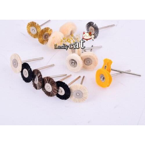 18pcs Dental Lab Brush Polishing Wheel Polishers for Rotary Tools 2.35mm 9pcs/set