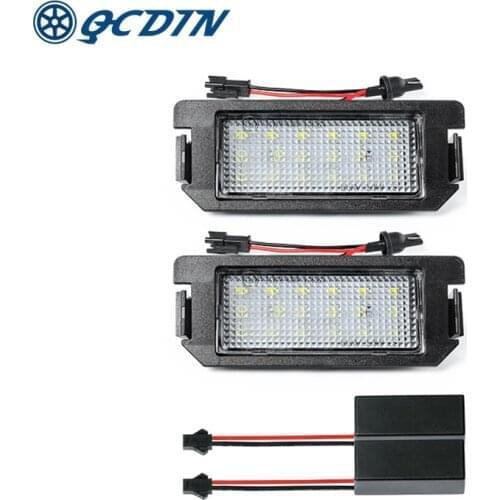 QCDIN LED Car License Plate Light For Hyundai Coupe GK i10 i20 PB PBT Lights Number Plate Lamp Direct Replacement