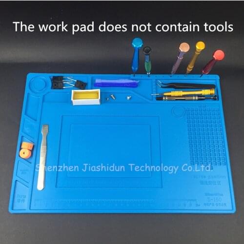 Heat Insulation Silicone Pad Desk Mat Maintenance Platform For BGA Soldering Repair Station With Magnetic SectioS-150 38.5x27cm