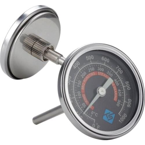 BBQ Thermometer Temperature Gauge for Charcoal Grill Pit Smoker Gauge with Night Florescent Light Fahrenheit 100~800