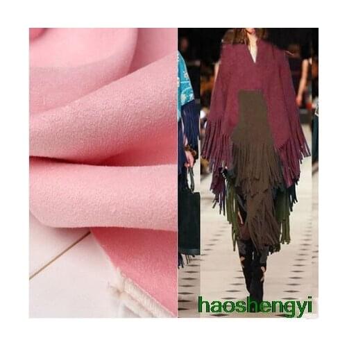 Thick double-sided composite suede fabric Wool cashmere windbreaker jacket clothing creative fabric