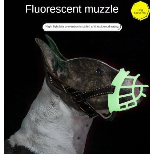 Pet Training Products Fluorescent Dog Muzzle Pet Mask Anti-bite Anti-bark Anti-bark Dog Muzzle Breathable Basket Pet Supplies