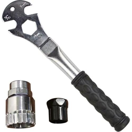 Bike 15mm 24mm 9/16" Pedal Multi Wrench Heavy-Duty Spanner Repair Tool With Long Hand Comfortable Grip Feeling And Energy-saving