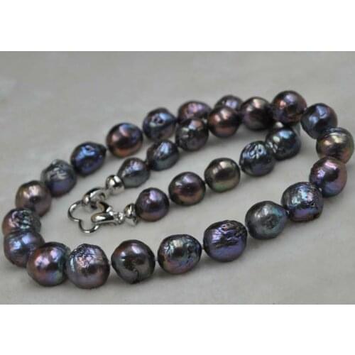 11-14mm Baroque Kasumi Freshwter pearl necklace 45cm free shipping various colors