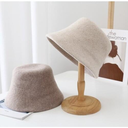 VISROVER 7 Colorway 100% Wool Woman Winter Hats Solid Color Autumn Fishman Hat Unisex Wool Warm Skullies Gift Wholesales