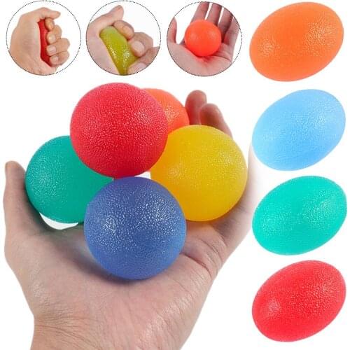 1PCWorthWhile Silica Gel Hand Grip Ball Egg Men Women Gym Fitness Finger Heavy Exerciser Strength Muscle Recovery GripperTrainer