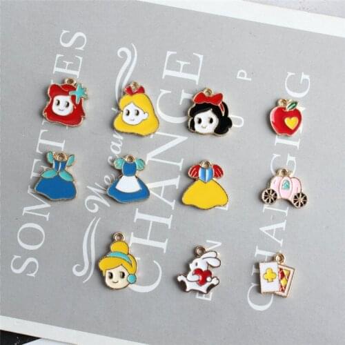 100pcs/lot alloy drop oil cartoon girls/Skirt/poker/apple shape floating locket charms diy jewelry earring/bracelet accessory