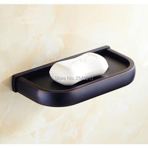 100% Solid Brass Soap Dish Holder Black Bronze Finish Wall Mounted Bathroom Shower Soap Holder Rack ZR2615