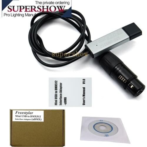 180cm length USB to DMX Interface Adapter LED DMX512 Studio Computer PC moving head light Stage Lighting Controller Dimmer