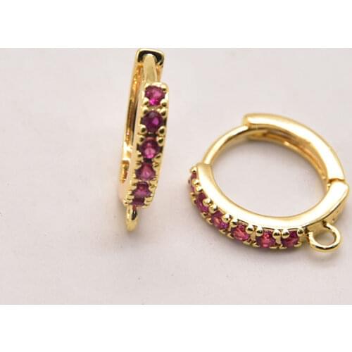 1 Pcs/Lot 14mm Pomegranate Red Ear buckle Wedding Hair Jewelry Diy Findings & Components Women Necklace Ring Accessories JA0499B