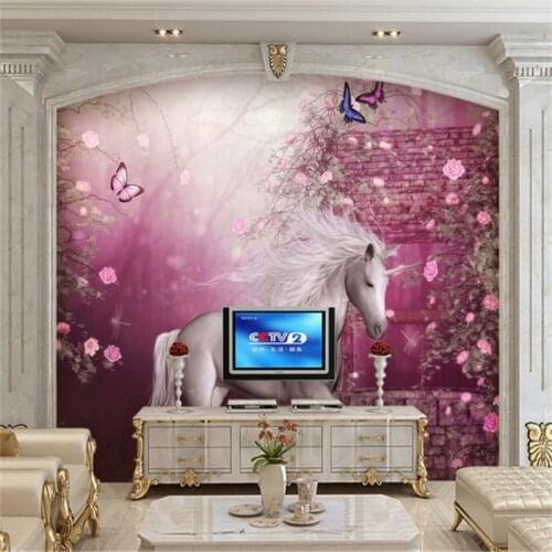 3d wallpaper custom photo European bucolic unicorn prince charming TV background wall paper home decoration for living room