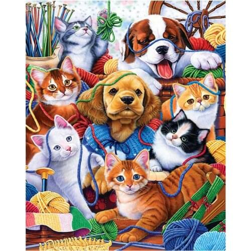 5d full diamond embroidery painting dog cats animal mosaic tapestry painting by number diamond dotz wall art decor special gifts