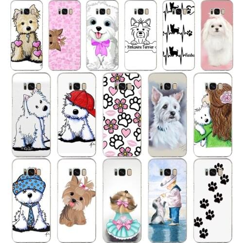 80AA yorkshire terrier dog puppy gift Soft Silicone Tpu Cover phone Case for Samsung Galaxy S8 S9 S10 Plus Case