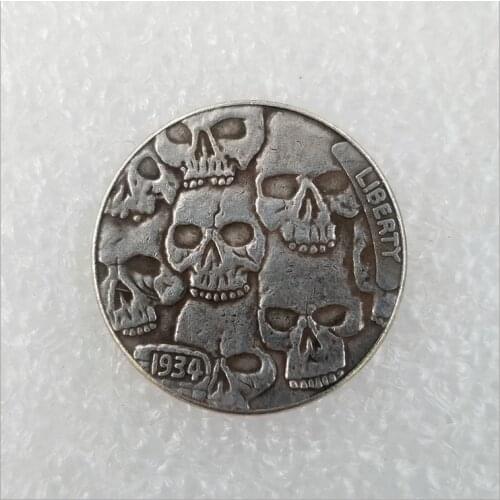 American Buffalo Hobo Coin Lots of Skull Coins Gift Lots of Skull Coins Souvenirs Lucky Coins