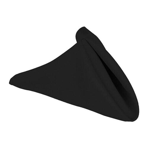 Free Shipping Polyester Cotton-Feel 45cm Napkins BLACK for Wedding, 20/pack