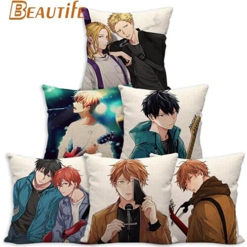 New Arrival Given Anime Pillowcase Bedroom Home Decorative Cover 45x45cm Square Zipper Pillow Cases Cotton Linen Fabric No Fade