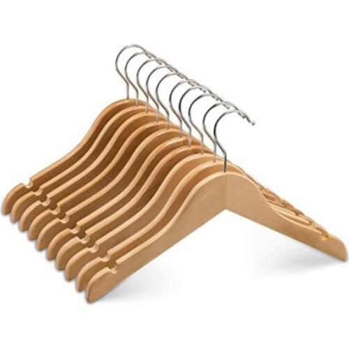 Wooden Childrens/Childrens Hangers (10 Pack) Smooth and Durable Wooden Baby/Parenting Hangers-12.5 Inch-Space Saving, 360 ° Ho