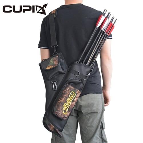 Mounchain hunting Arrow bag 4 Tubes Arrow Quiver for Archery Hunting Arrows Holder Bag with Adjustable Strap hunting accessories