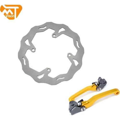 Motorcycle Front Brake Disc Rotor and Brake Clutch Lever Handle For SUZUKI RMZ250 RMZ 250 2005 2006